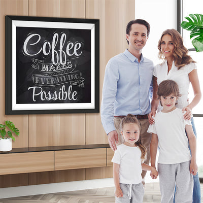 Texte Café Broderie Diamant