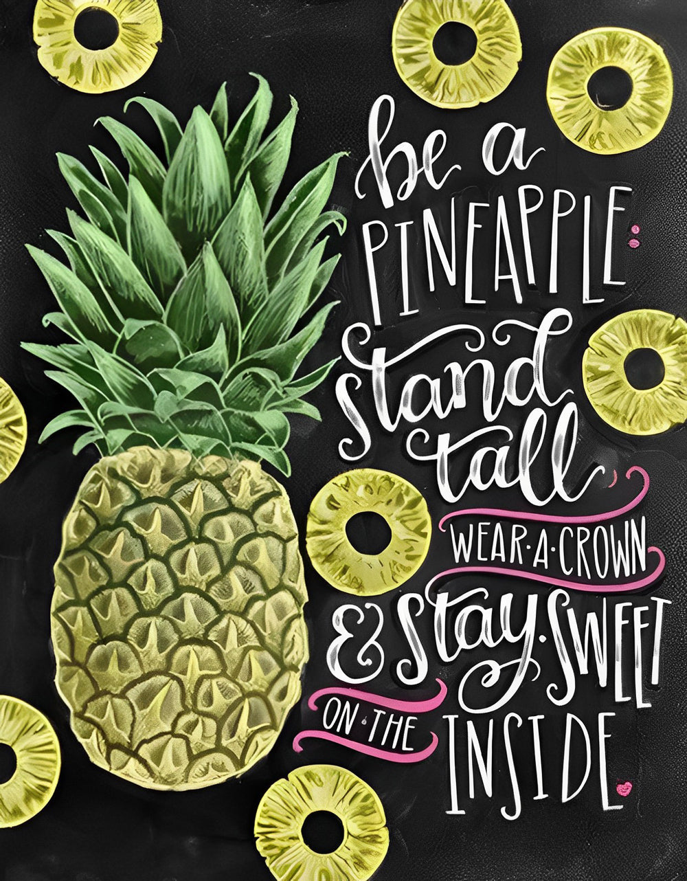 Texte d'Ananas Broderie Diamant