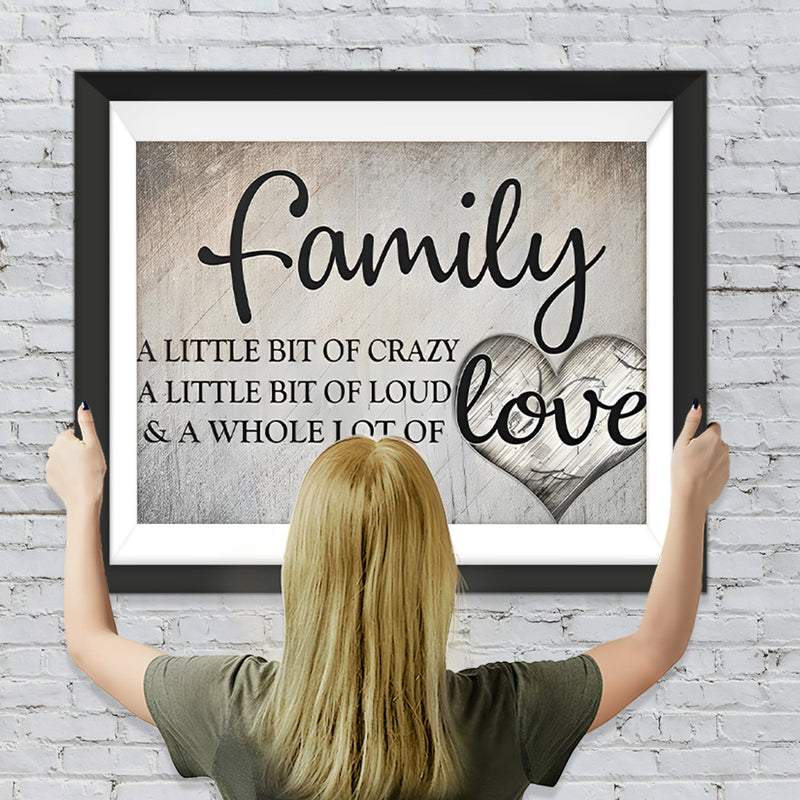 Texte Family et Amour Broderie Diamant
