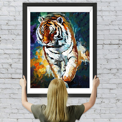 Tigre à l'Aquarelle Broderie Diamant