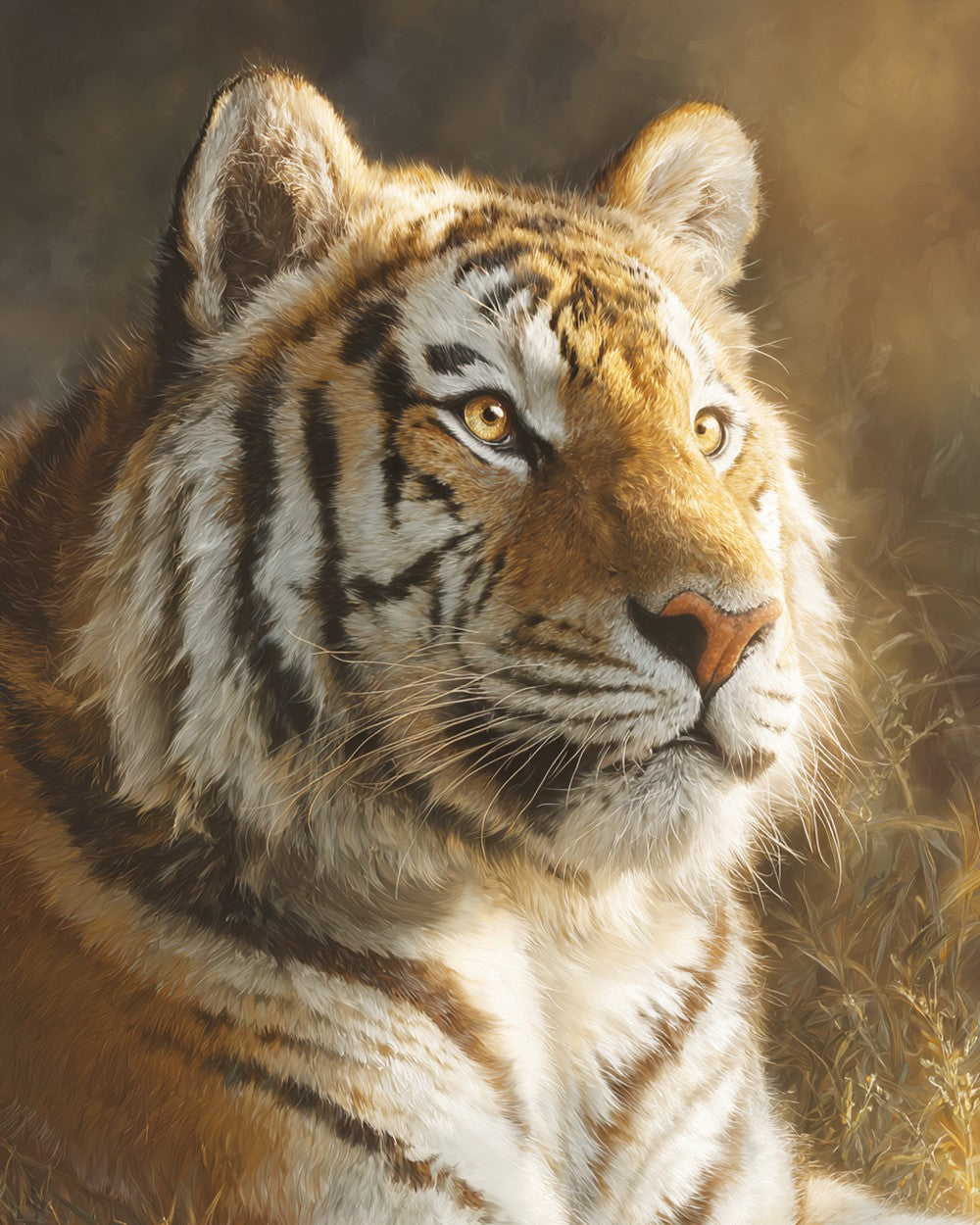 Tigre au Soleil Broderie Diamant