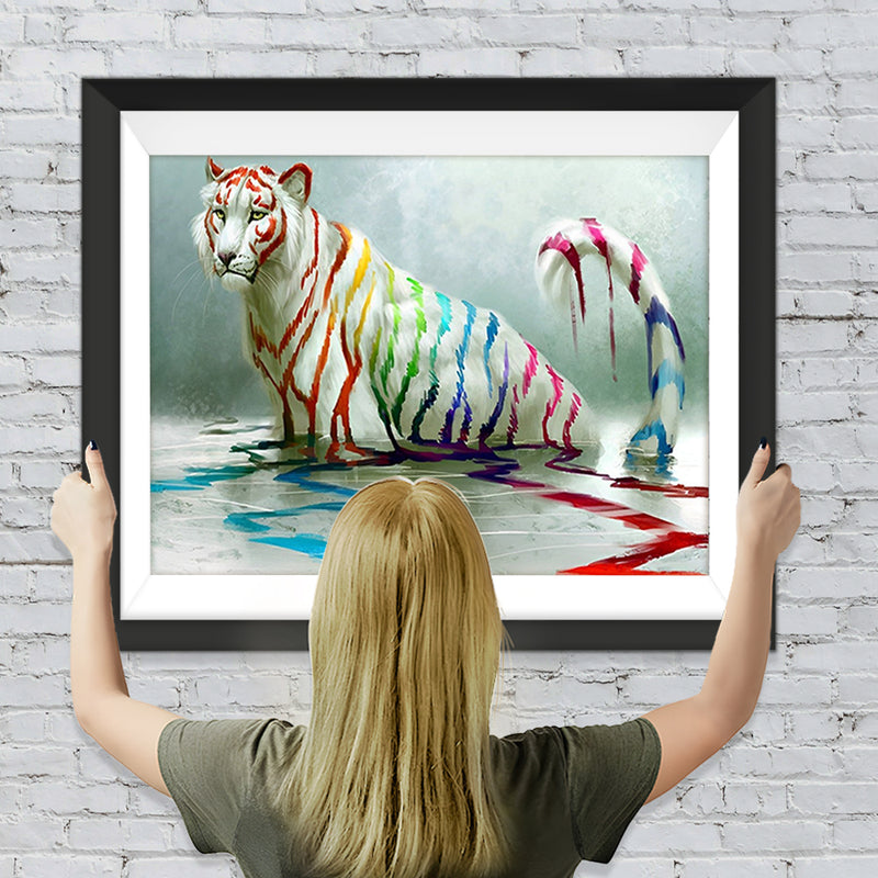 Tigre Blanc avec des Motifs d&