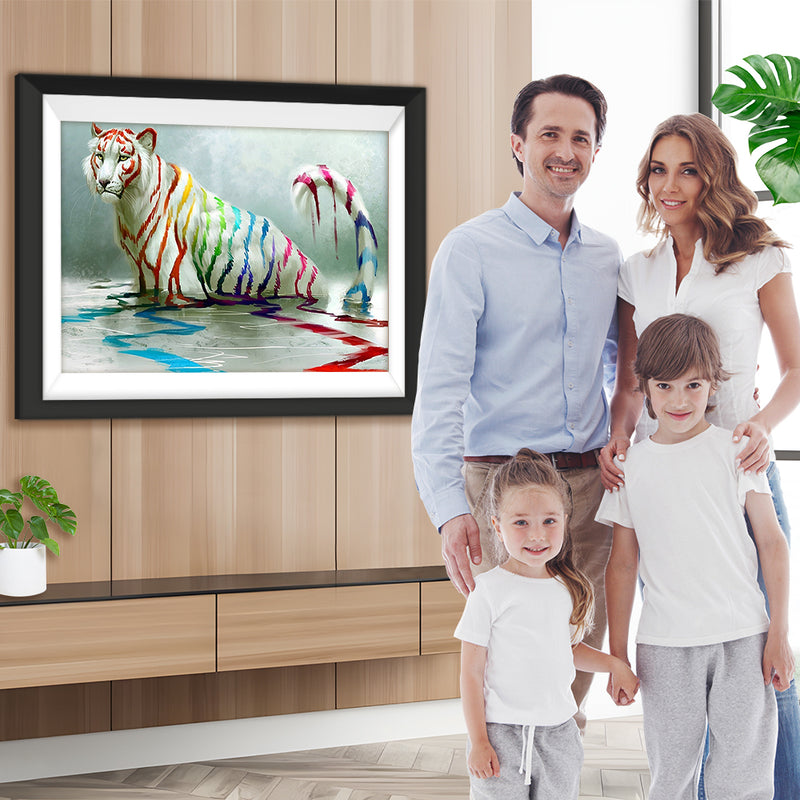 Tigre Blanc avec des Motifs d&