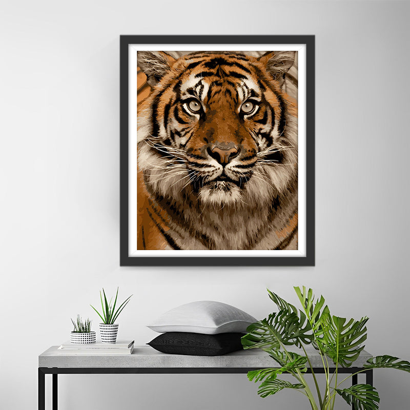 Tigre Choquant Broderie Diamant