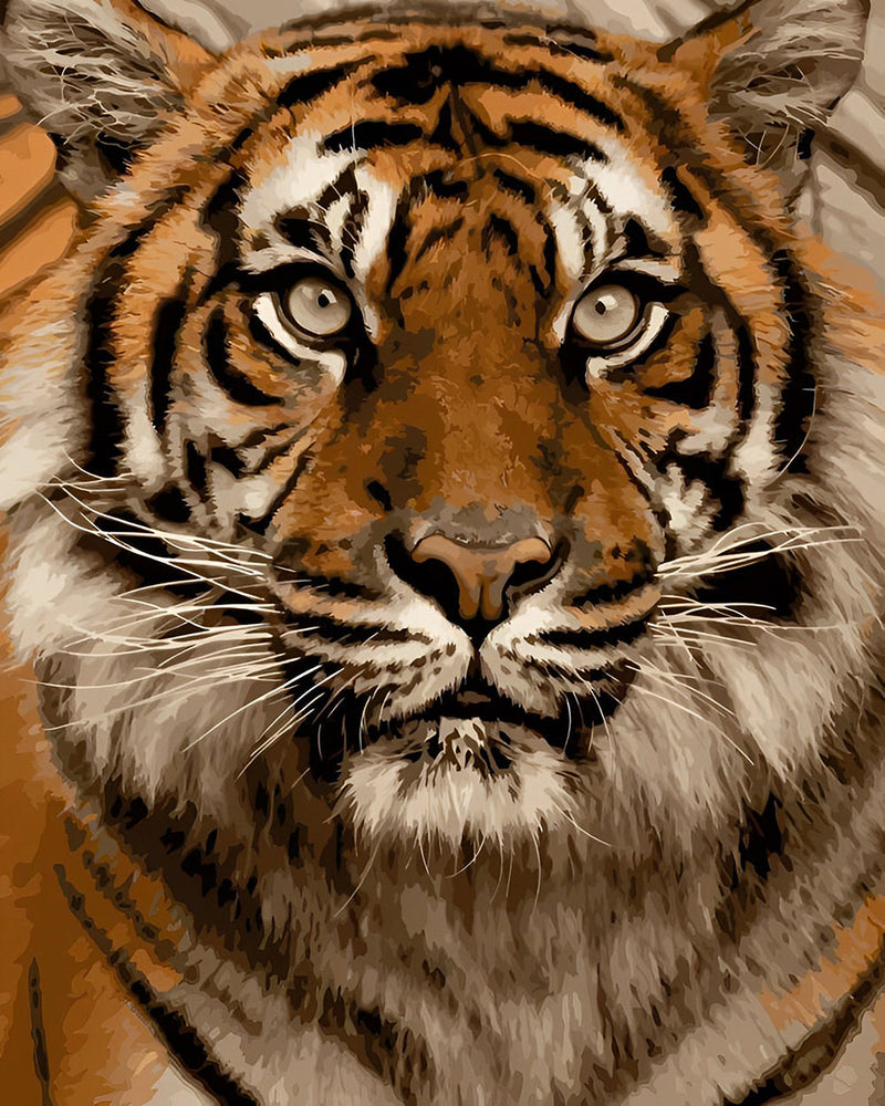 Tigre Choquant Broderie Diamant