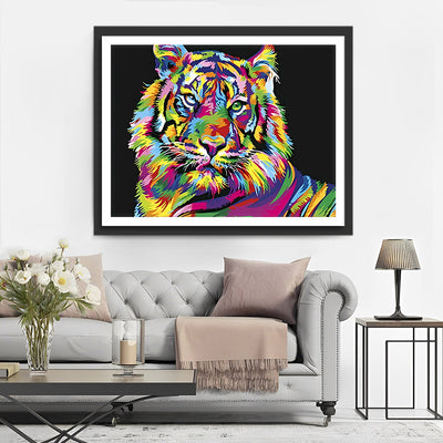Tigre Coloré Broderie Diamant