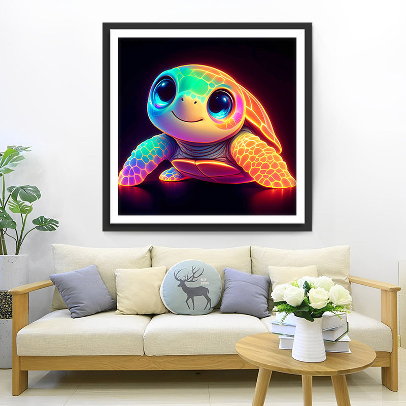 Tortue Colorée Lumineuse Broderie Diamant