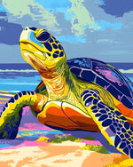 Tortue sur la Côte Broderie Diamant