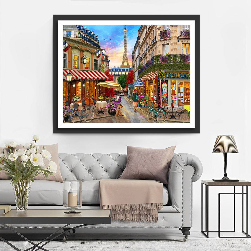 Tour Eiffel et Boutiques Broderie Diamant