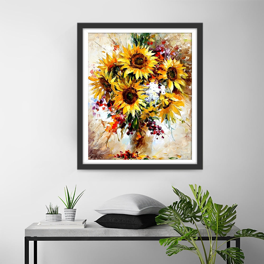 Tournesol en Style Peinture à l'Huile Broderie Diamant