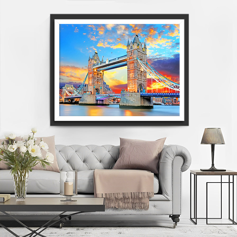 Tower Bridge de Londres Broderie Diamant