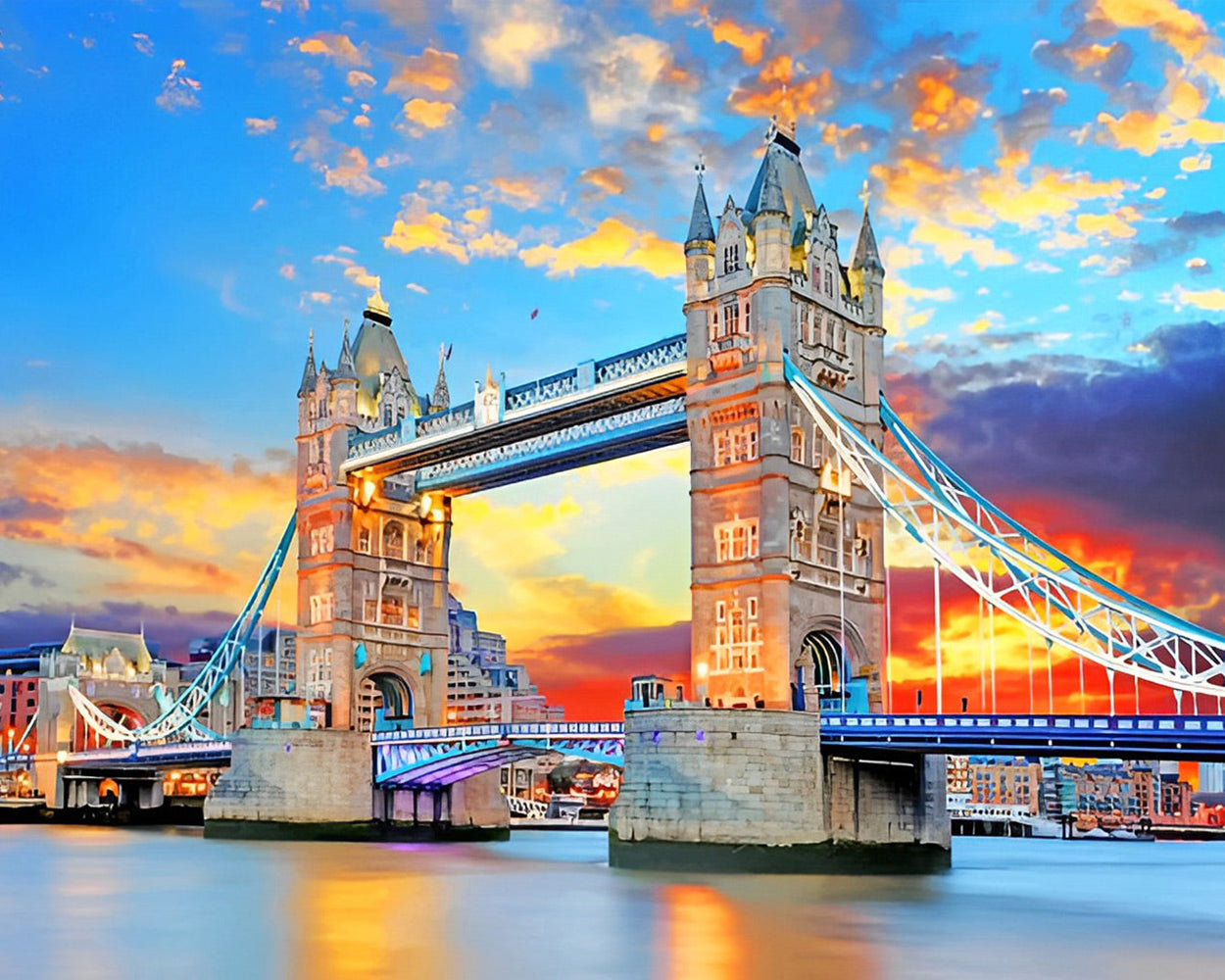 Tower Bridge de Londres Broderie Diamant