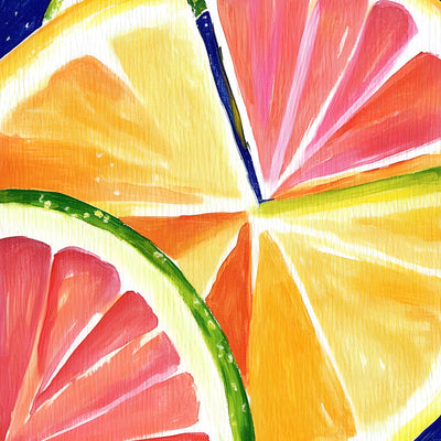 Tranches de Citron et de Pamplemousse Broderie Diamant