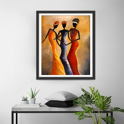 Trois Femmes Africaines Broderie Diamant