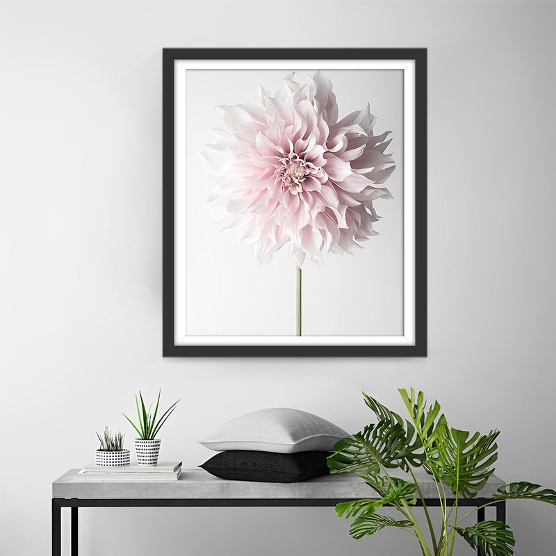 Un Chrysanthème Rose Broderie Diamant