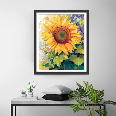 Un Énorme Tournesol Broderie Diamant