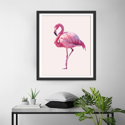 Un Flamant Rose Broderie Diamant