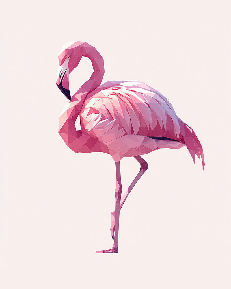 Un Flamant Rose Broderie Diamant