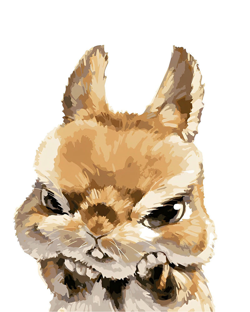 Un Lapin En Colère Broderie Diamant