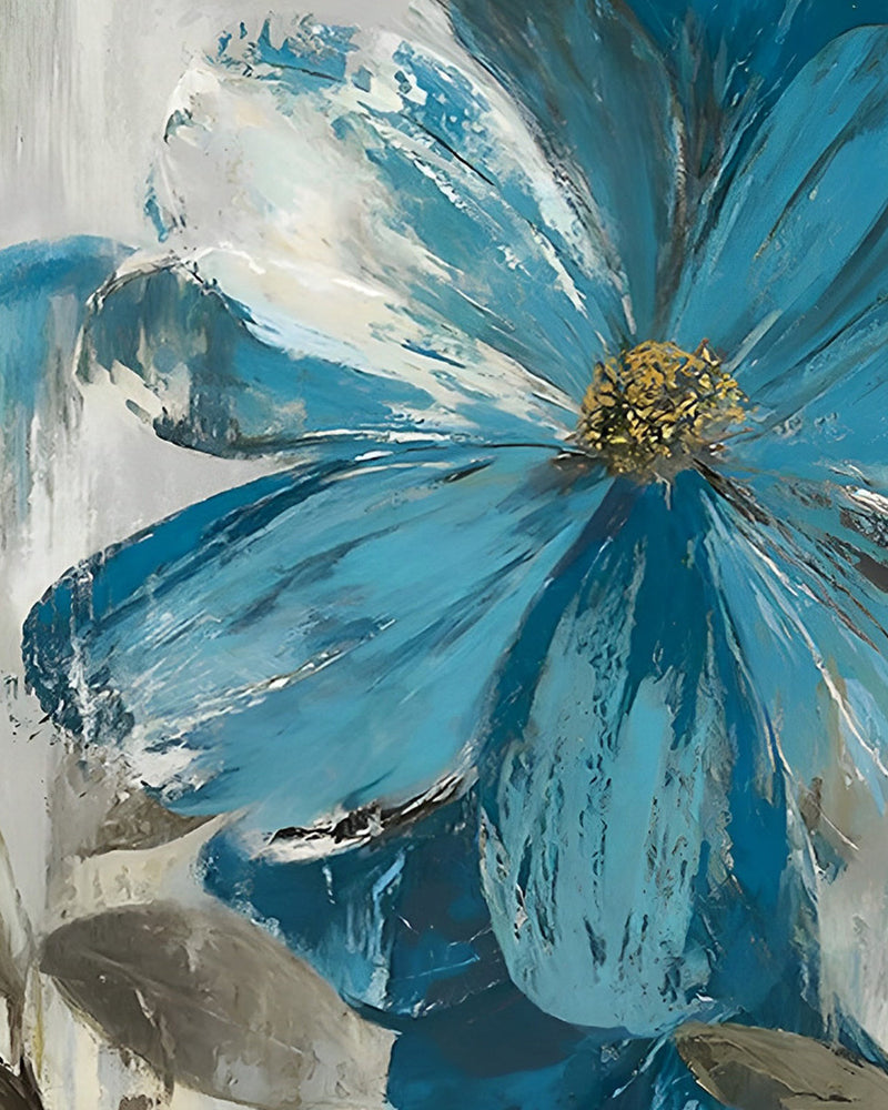 Une Marguerite Bleu Glace Broderie Diamant