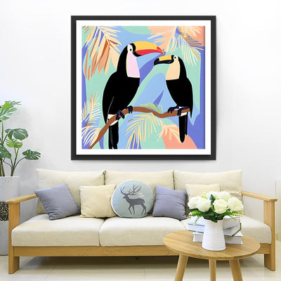 Une Paire de Toucans Broderie Diamant