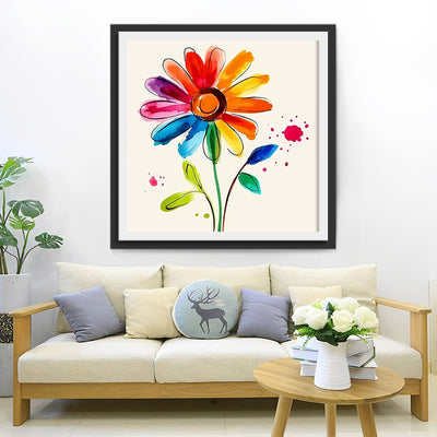 Une Petite Marguerite Mignonne Broderie Diamant