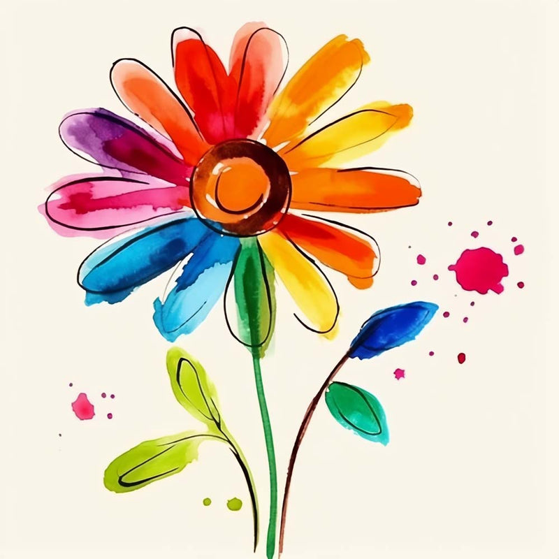 Une Petite Marguerite Mignonne Broderie Diamant