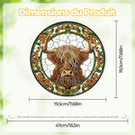 Vache des Highlands en Acrylique Pendentif Broderie Diamant