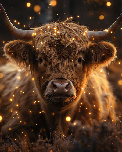 Vache Highland Broderie Diamant