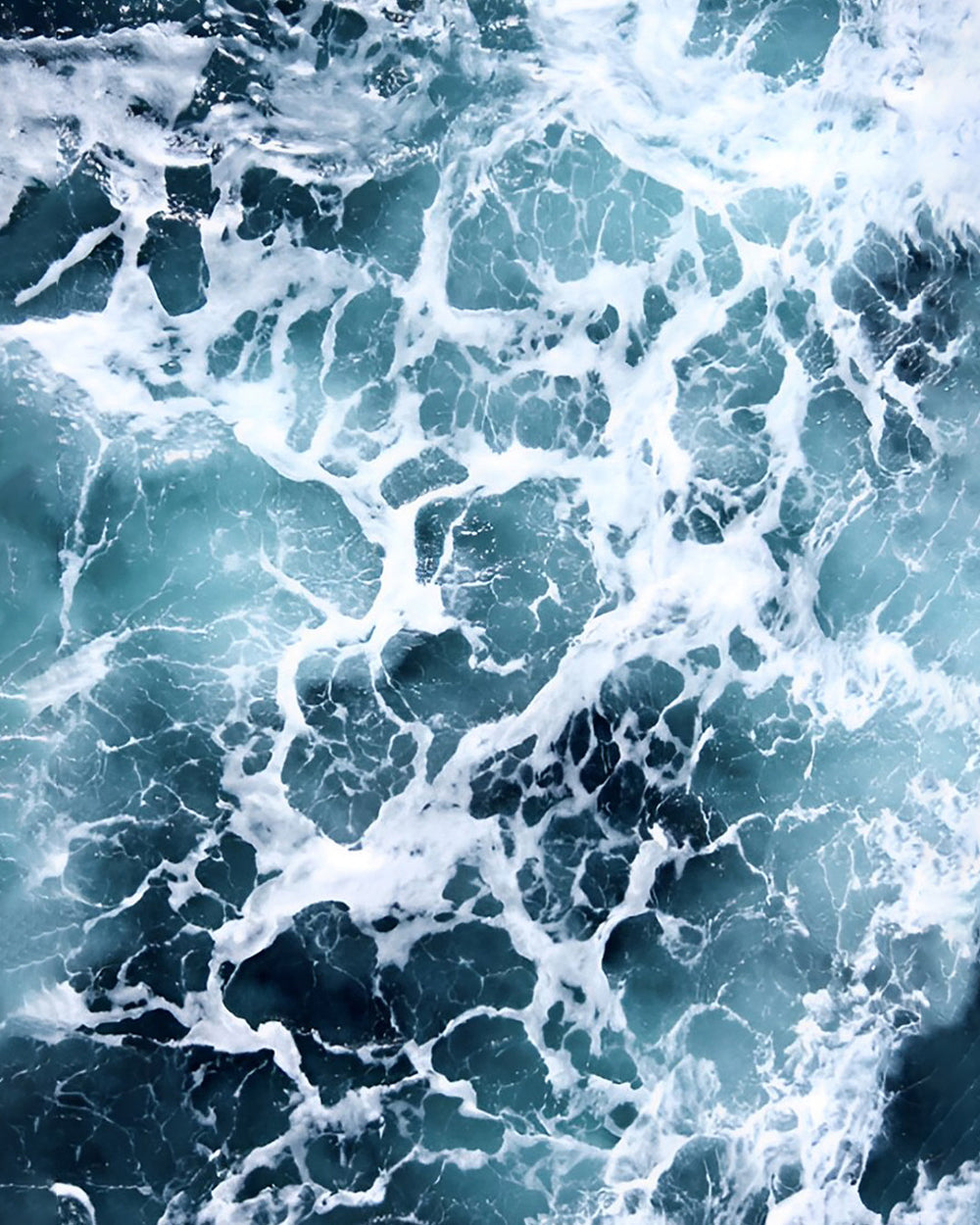 Vagues Blanches Broderie Diamant