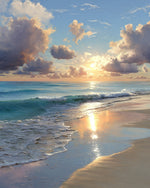 Vagues et Plage Broderie Diamant