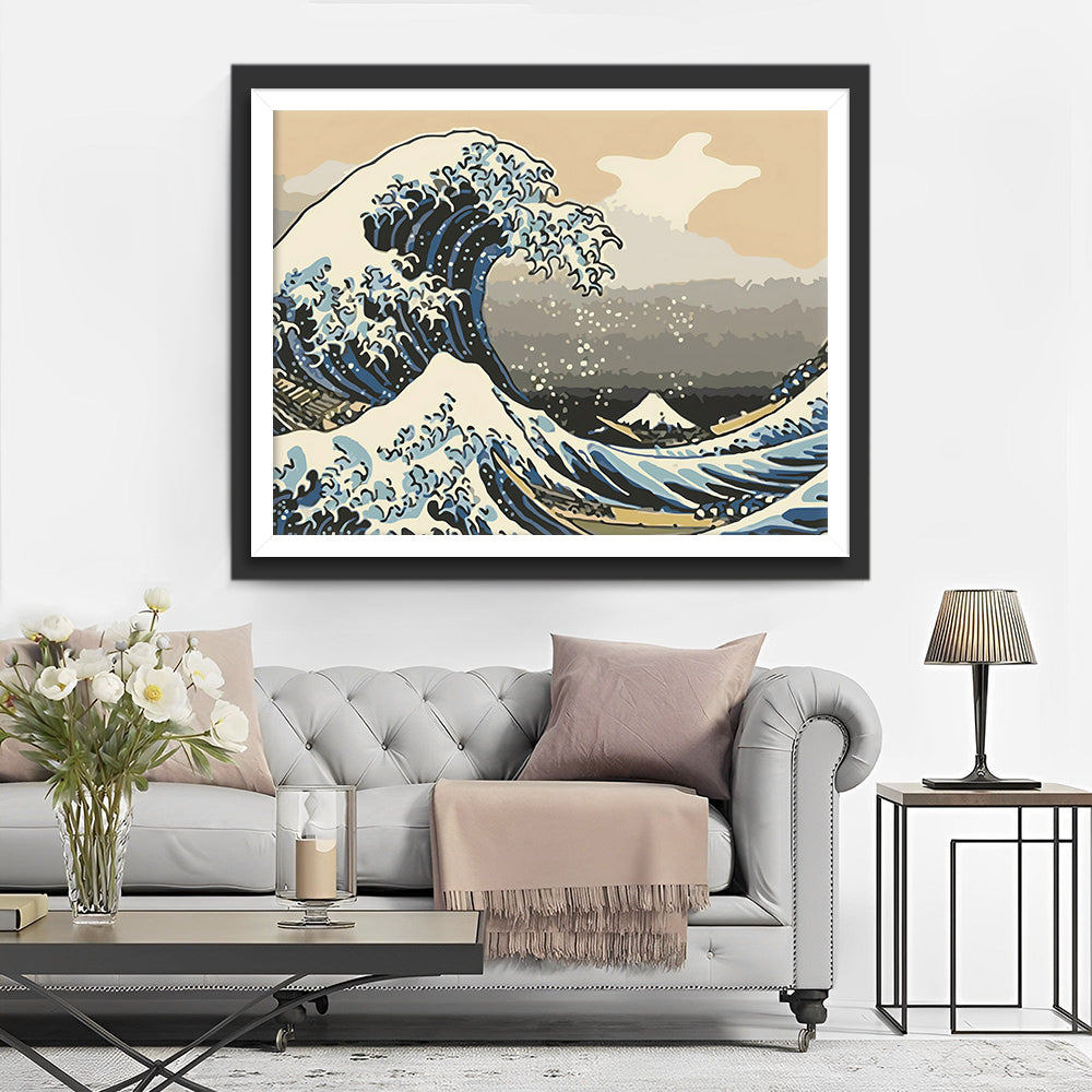 Vagues Oceaniques Broderie Diamant