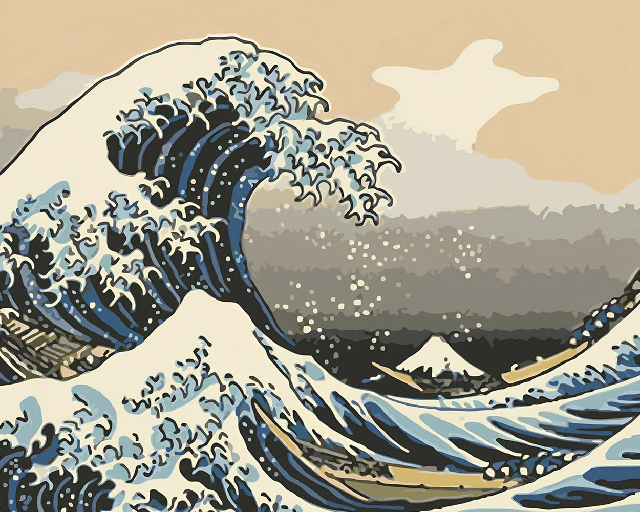 Vagues Oceaniques Broderie Diamant