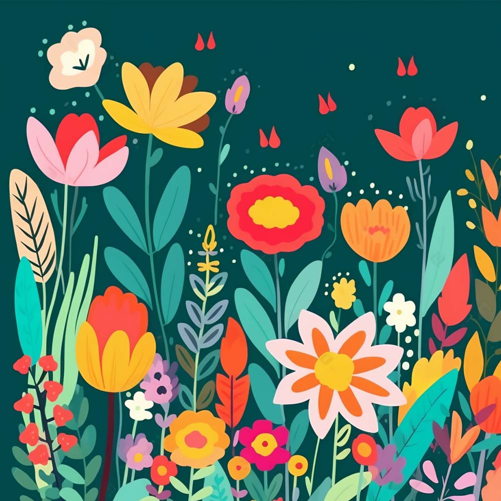 VariÉtés de Fleurs Cartoon Broderie Diamant