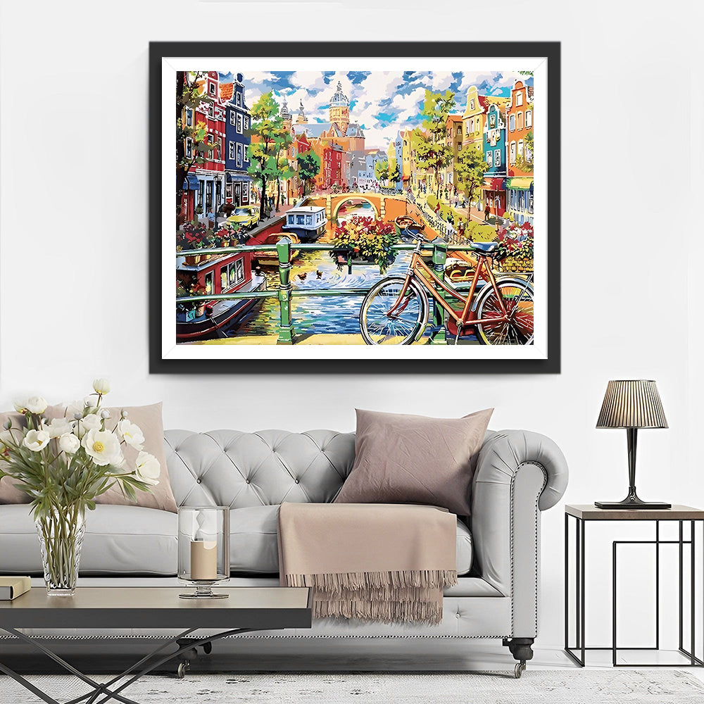 Vélo en Ville Broderie Diamant