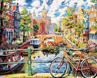 Vélo en Ville Broderie Diamant