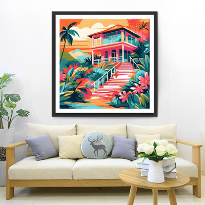 Villa dans les Montagnes Broderie Diamant