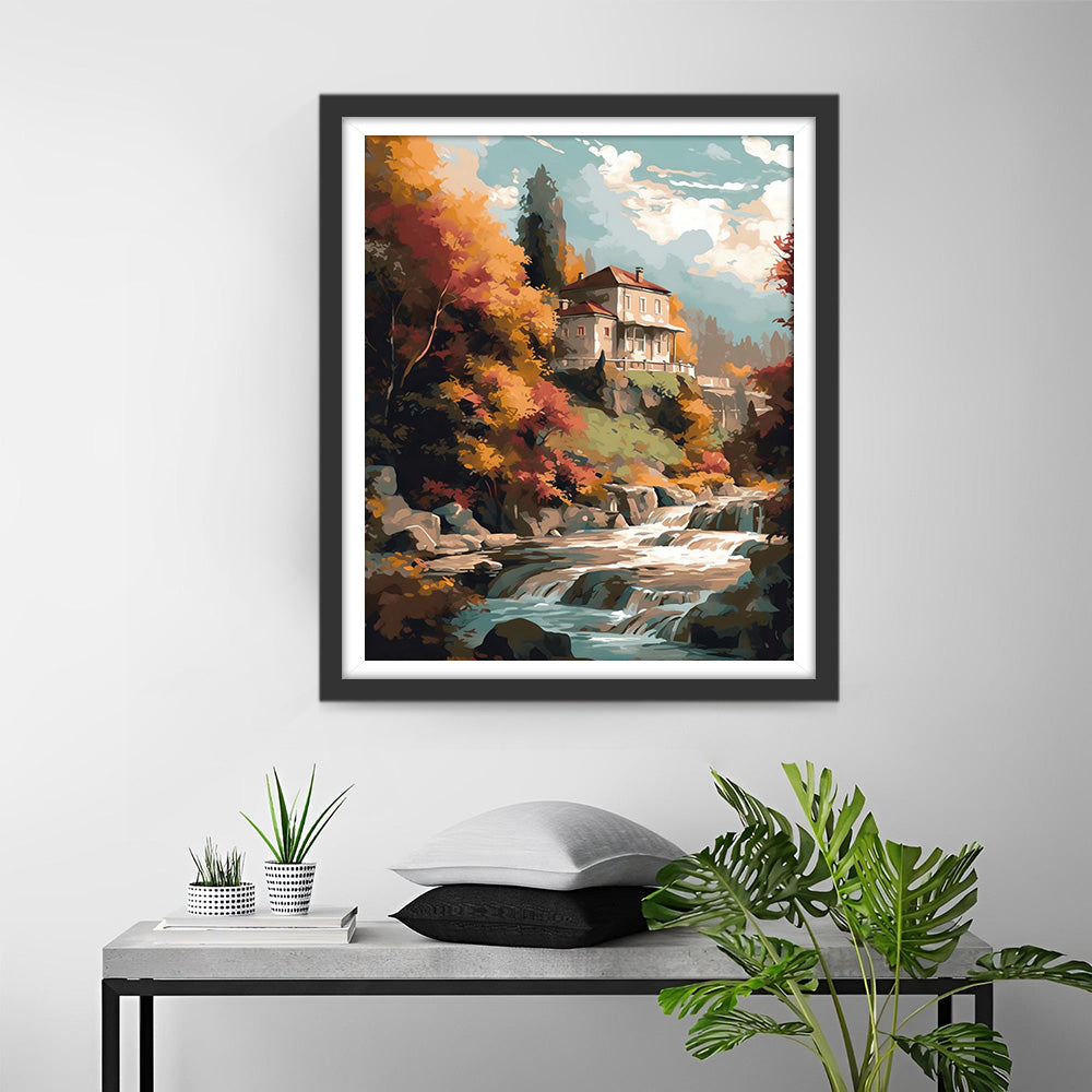 Villa près de la Cascade Broderie Diamant