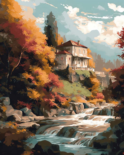 Villa près de la Cascade Broderie Diamant