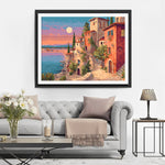 Villages Côtiers Tranquilles de la Méditerranée Broderie Diamant