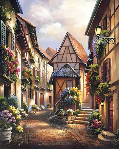Ville Europeenne Paisible Broderie Diamant