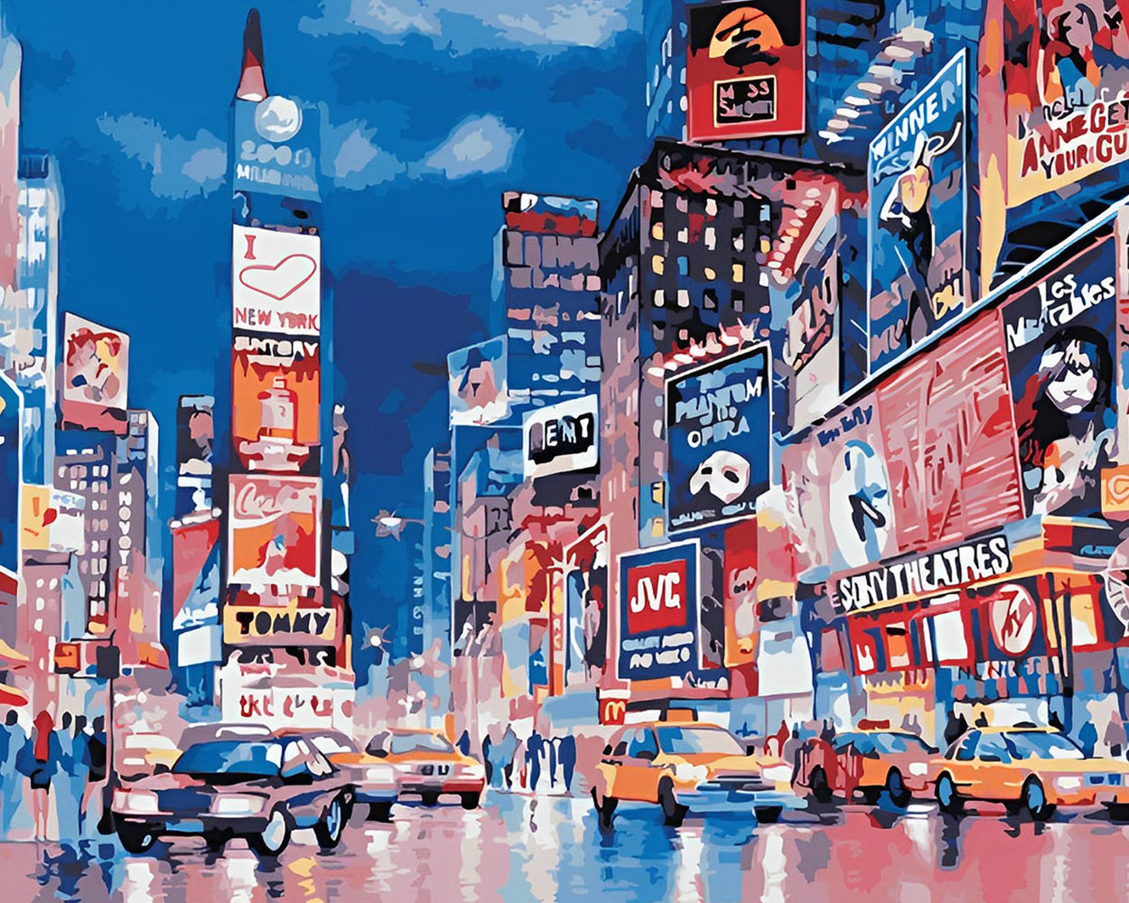 Ville Moderne Animée Broderie Diamant