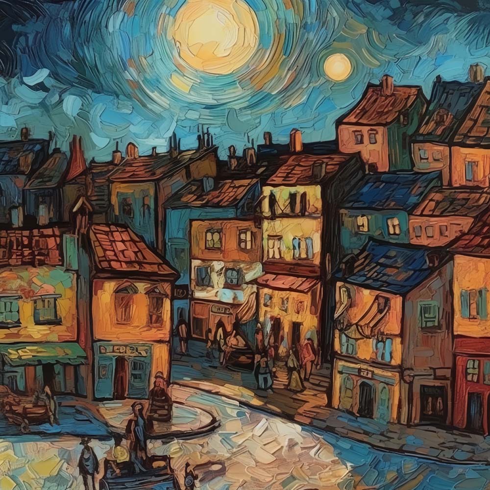 Ville Style Abstrait Broderie Diamant