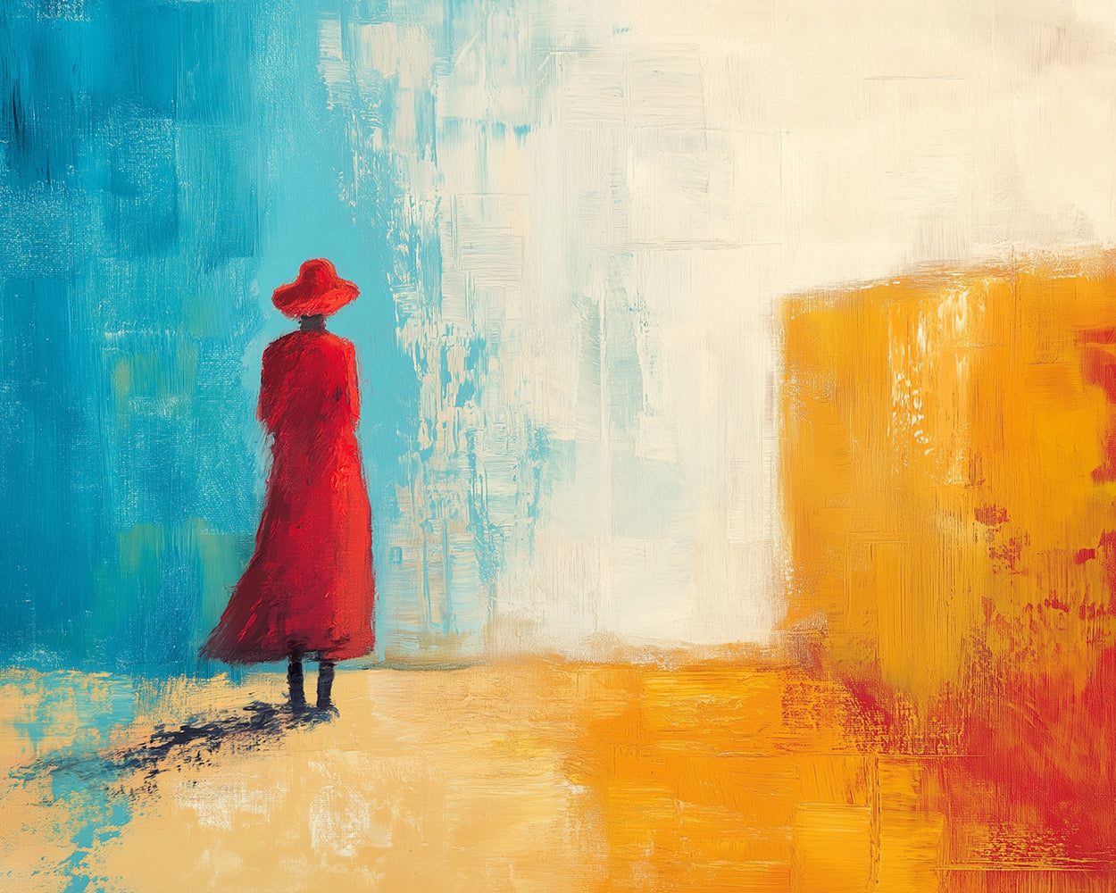 Vue de Dos d’une Femme en Rouge Broderie Diamant