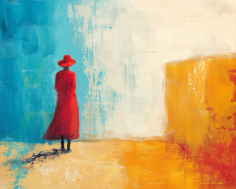 Vue de Dos d’une Femme en Rouge Broderie Diamant