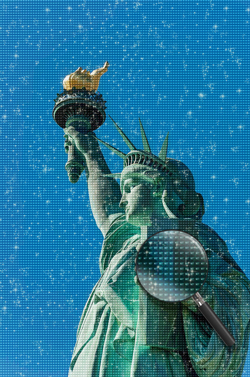 Le Profil de la Statue de la Liberté Broderie Diamant