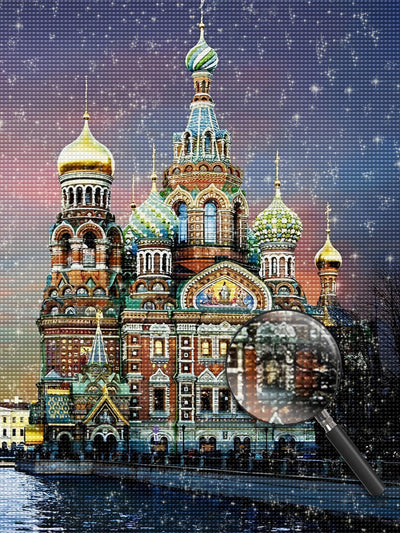 Cathédrale sur-le-Sang-Versé de Saint-Pétersbourg Broderie Diamant
