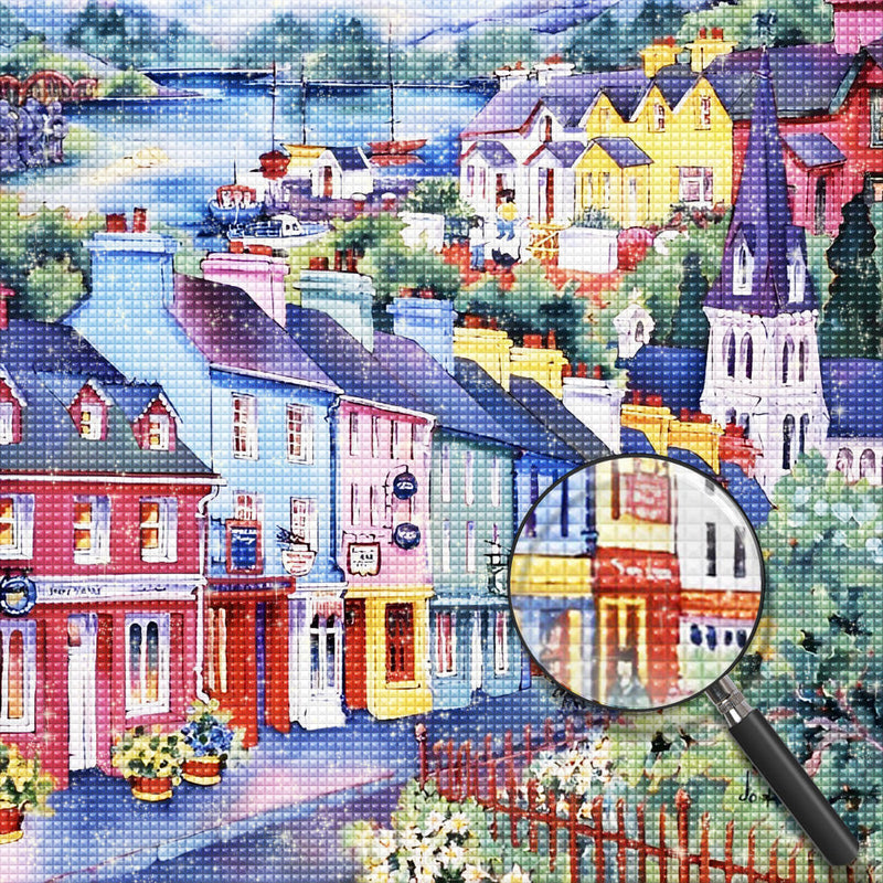 Petit Village Européen Broderie Diamant