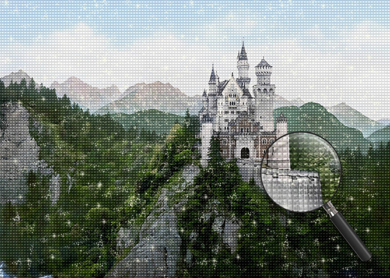 Château de Neuschwanstein à Munich Broderie Diamant