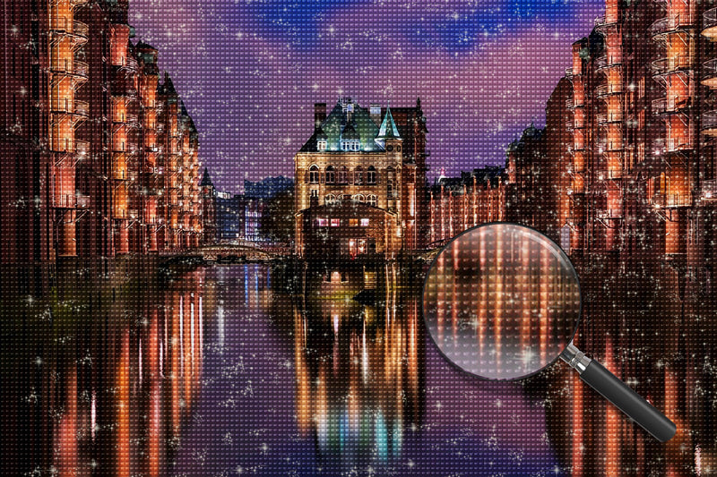 Hambourg de Nuit Broderie Diamant